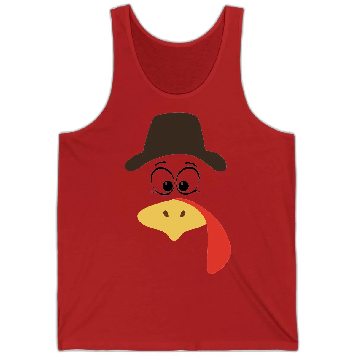 Turkey Trot Cowboy Face Tank in Red