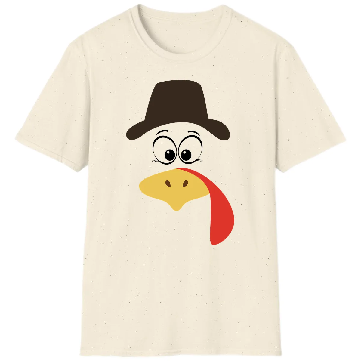 Turkey Trot Cowboy Face T-Shirt in Natural
