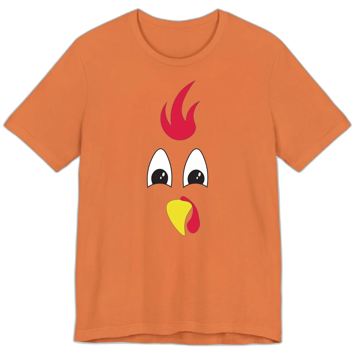 Rooster Face Turkey Trot Design Premium T-Shirt in Burnt Orange