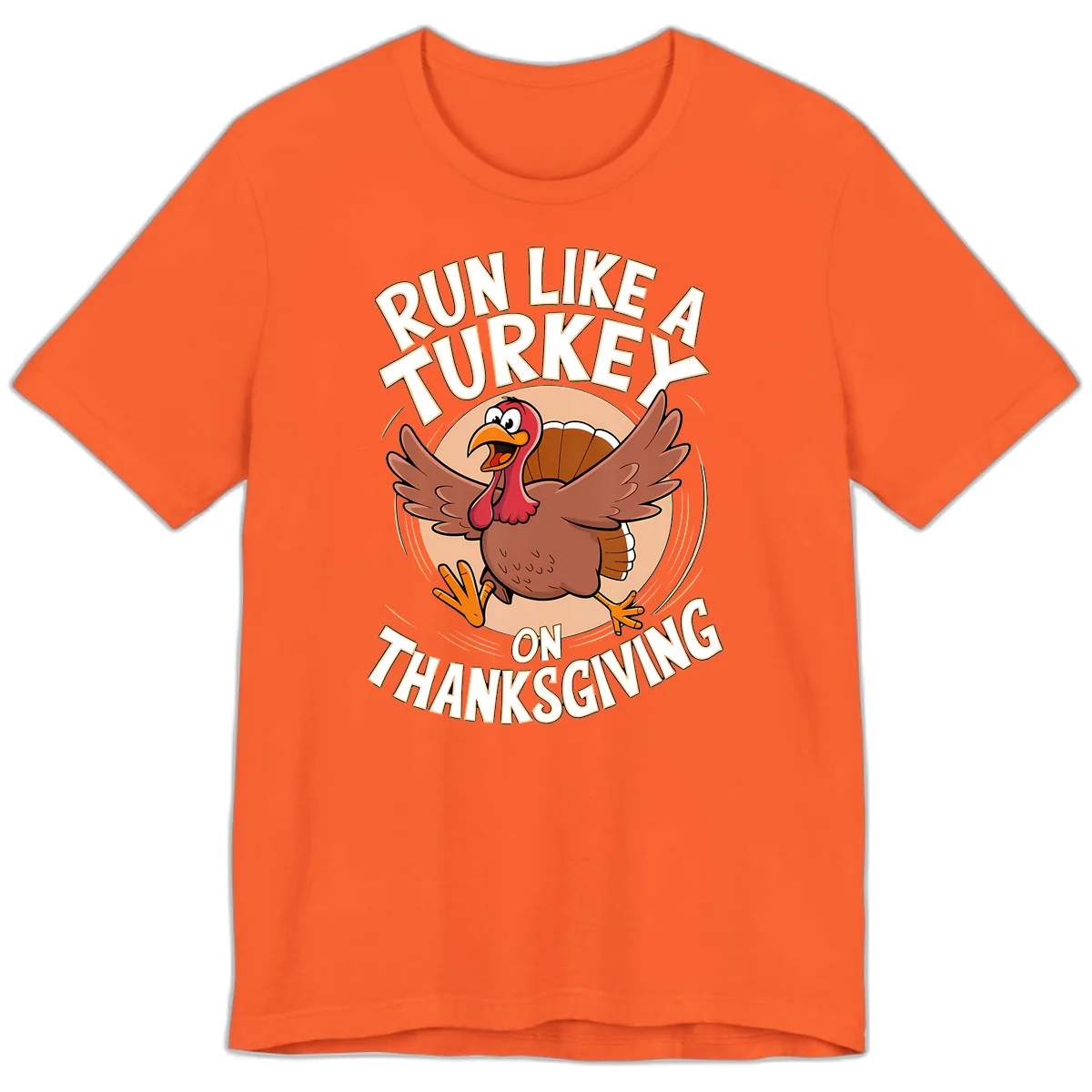 Run Like A Turkey On Thanksgiving Premium T-Shirt in Orange