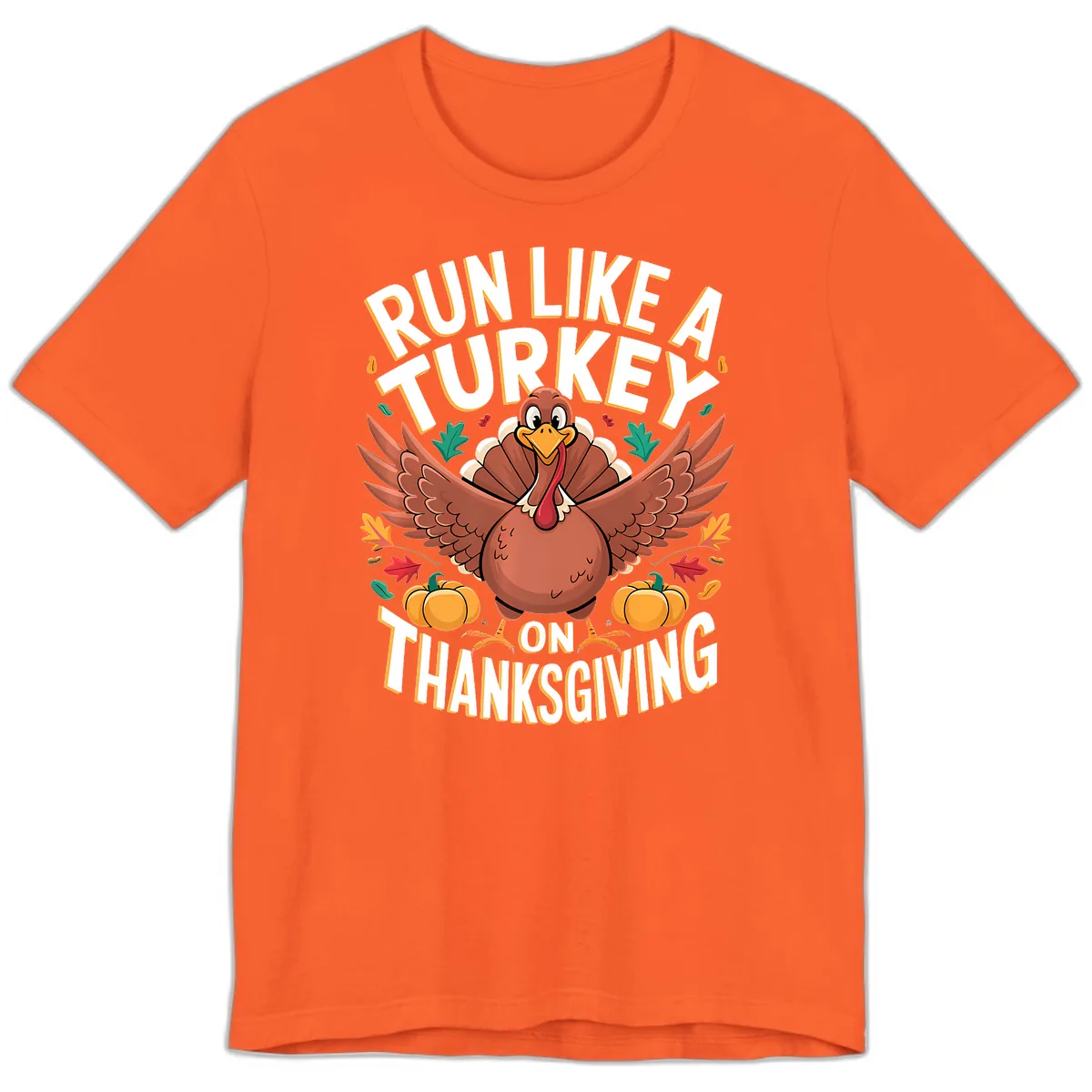 Run Like A Turkey On Thanksgiving Premium T-Shirt in Orange