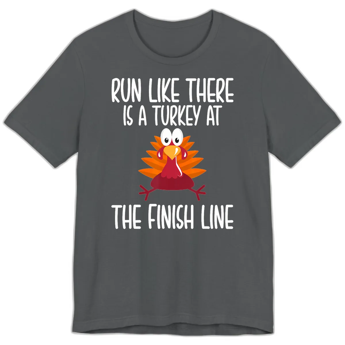 Run Like A Turkey On The Finish Line Premium T-Shirt in Asphalt