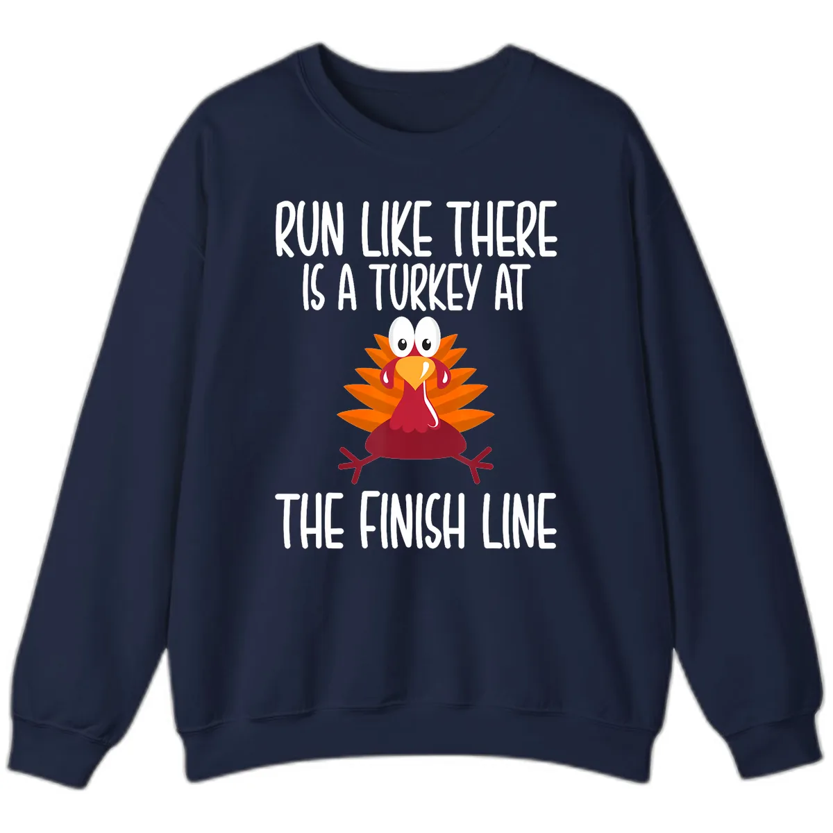 Run Like A Turkey On The Finish Line Sweatshirt in Navy