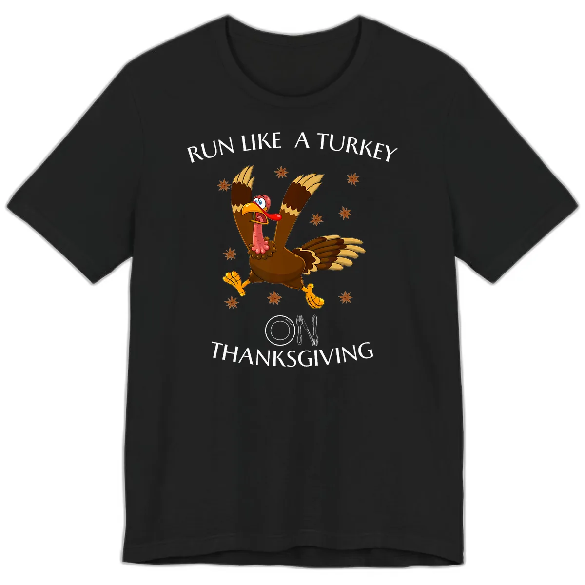 Run Like A Turkey On Thanksgiving Premium T-Shirt in Black