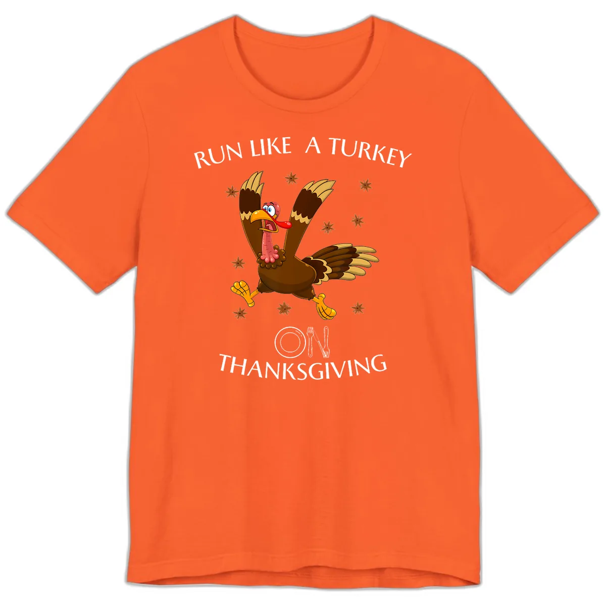 Run Like A Turkey On Thanksgiving Premium T-Shirt in Orange