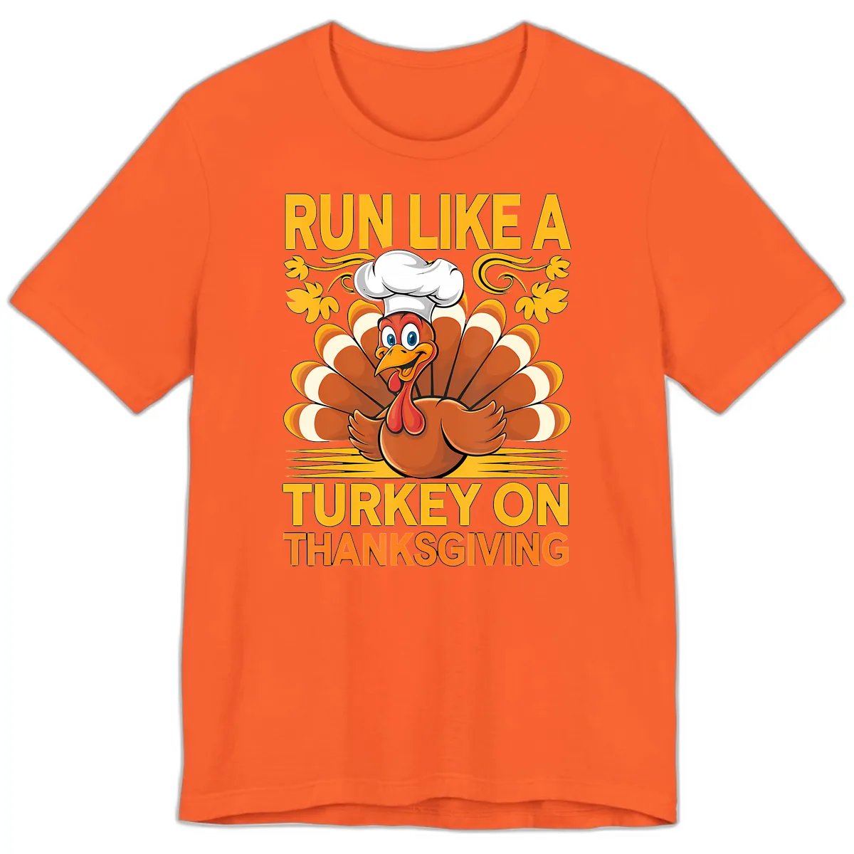 Run Like A Turkey On Thanksgiving Premium T-Shirt in Orange
