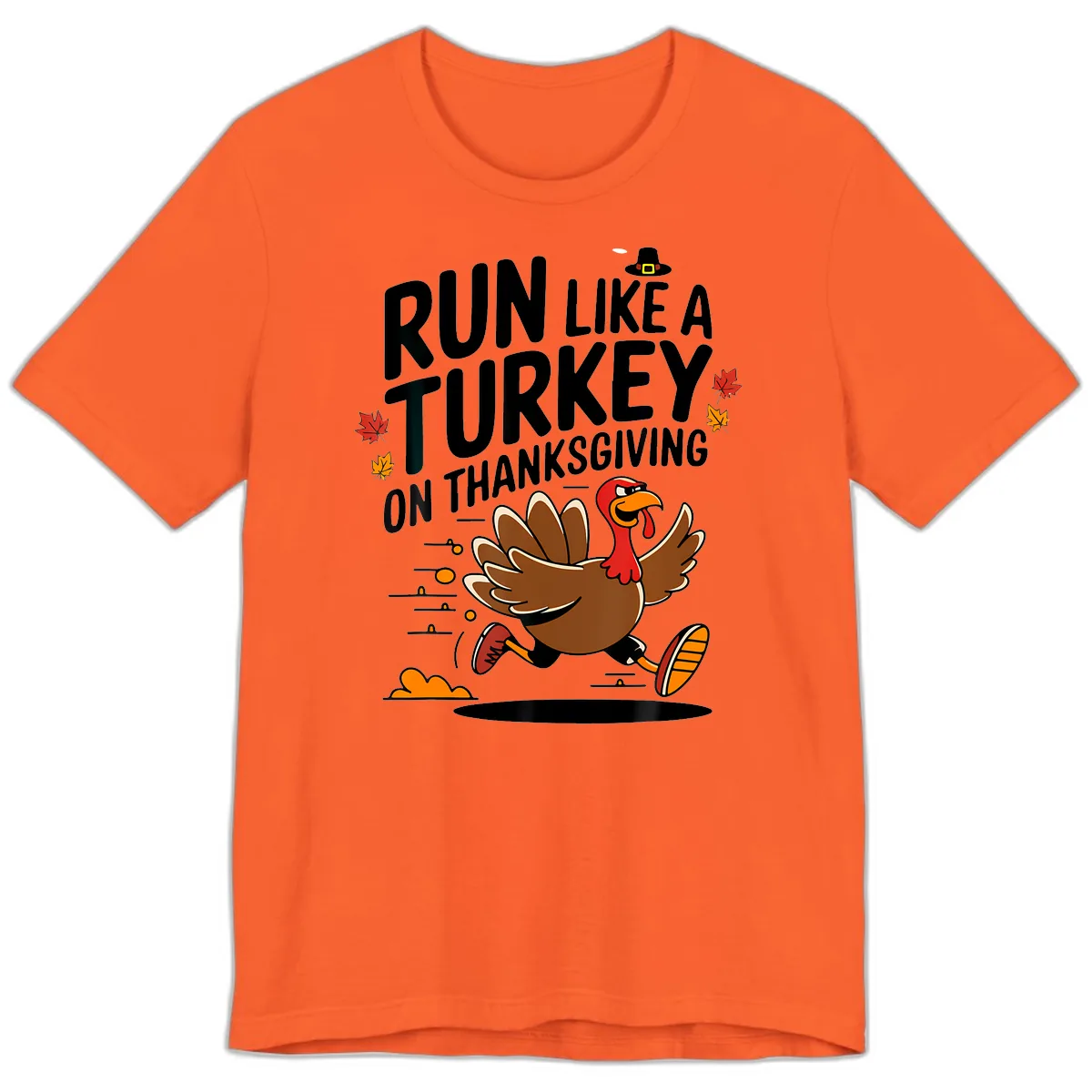 Run Like A Turkey On Thanksgiving Premium T-Shirt in Orange