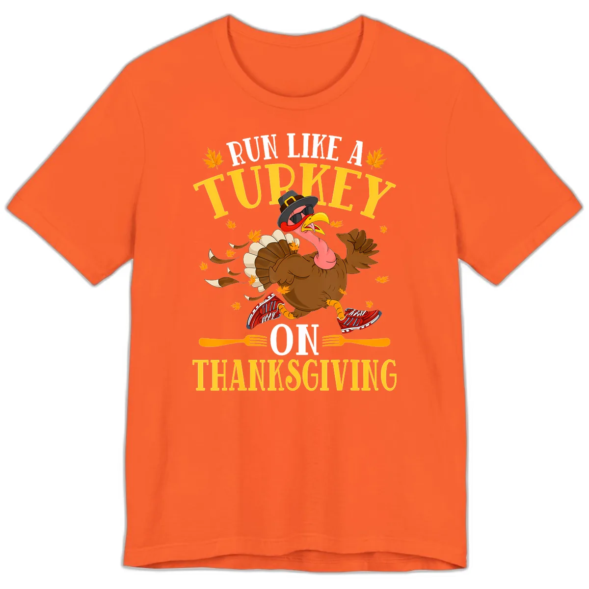 Run Like A Turkey On Thanksgiving Premium T-Shirt in Orange