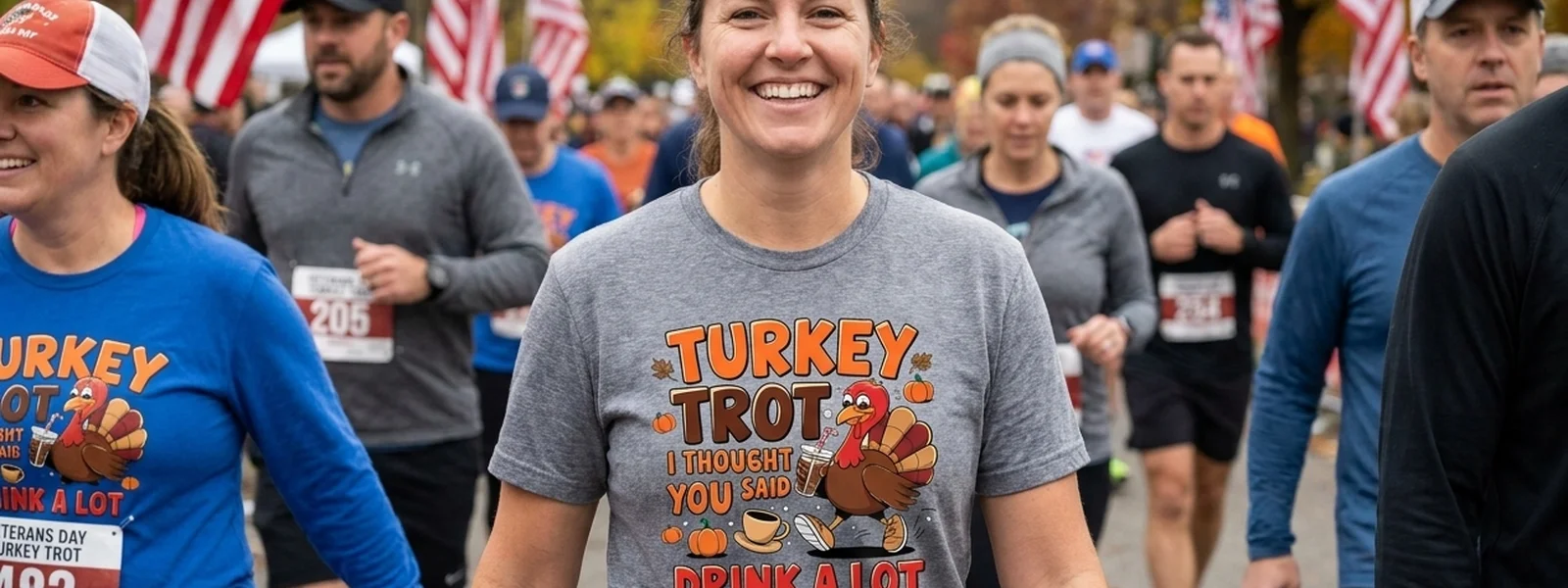 Turkey Trot Shirts for Veterans Day Weekend Runners - Turkey Trot Shirts