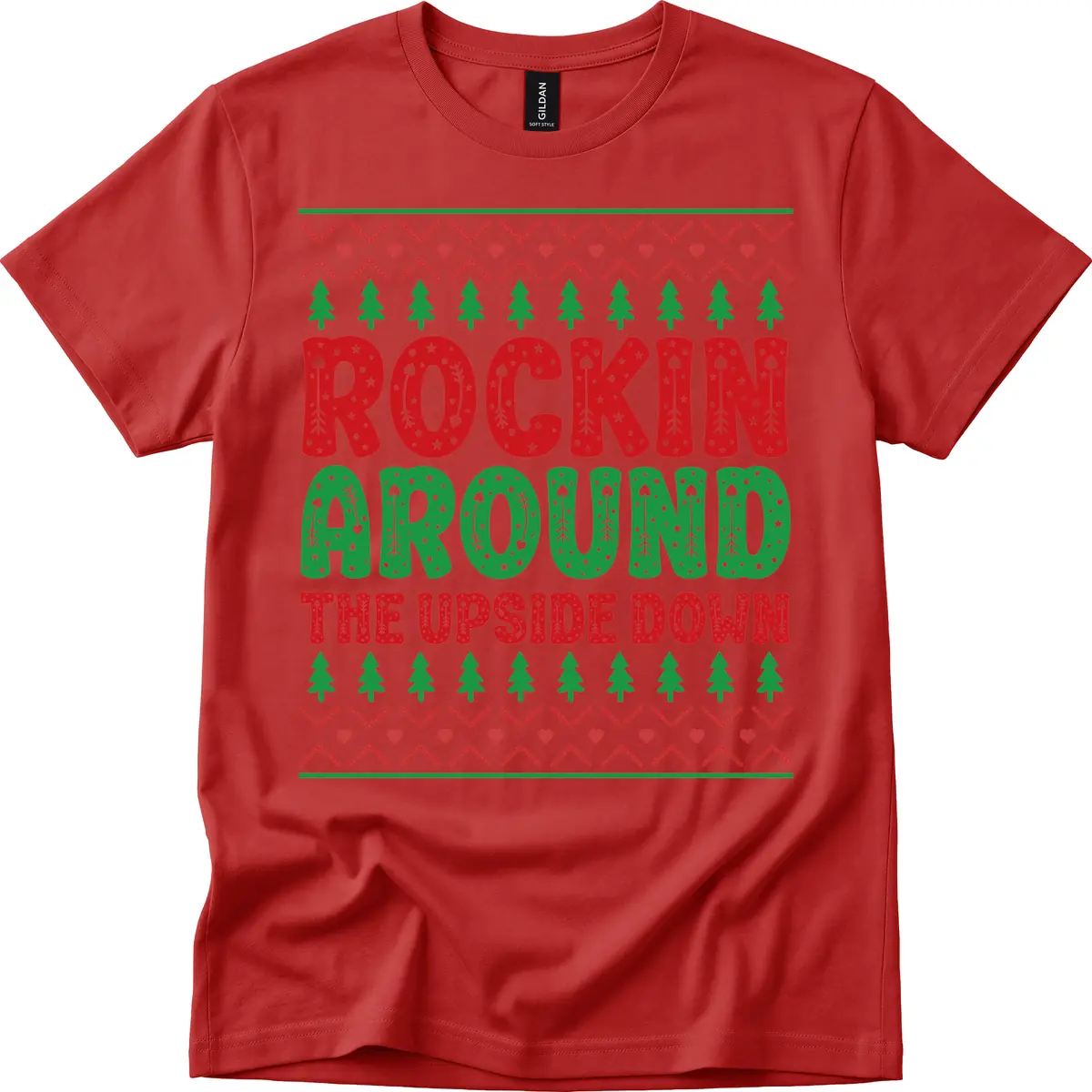 Rockin Around The Upside Down T-Shirt in Red