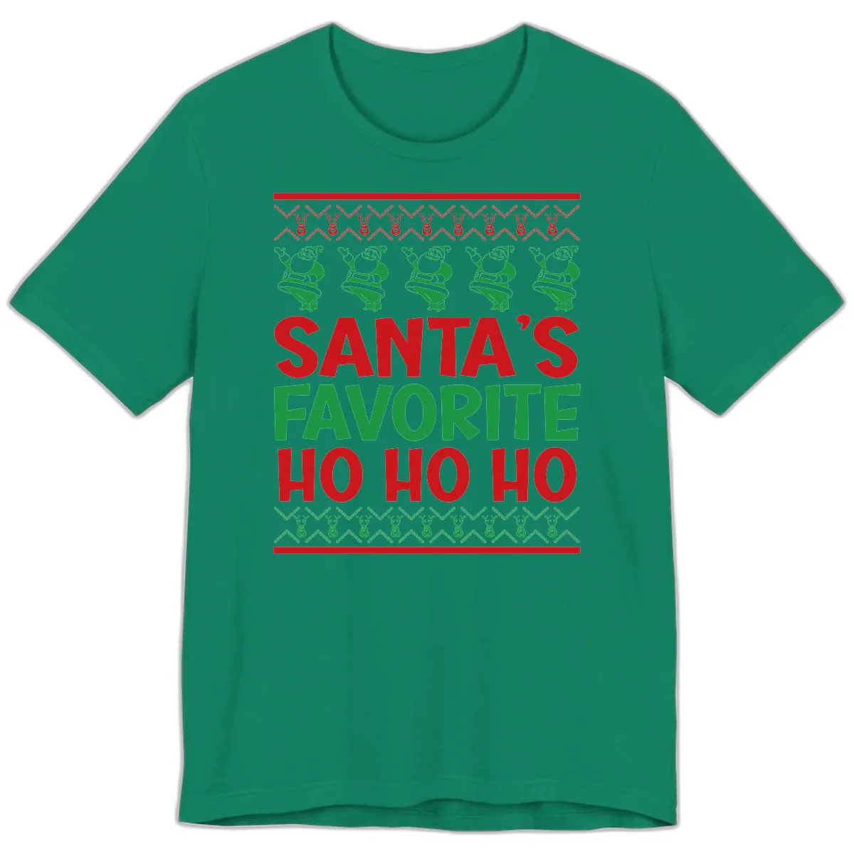 Santa's Favorite Ho Ho Ho T-Shirt Premium T-Shirt in Kelly