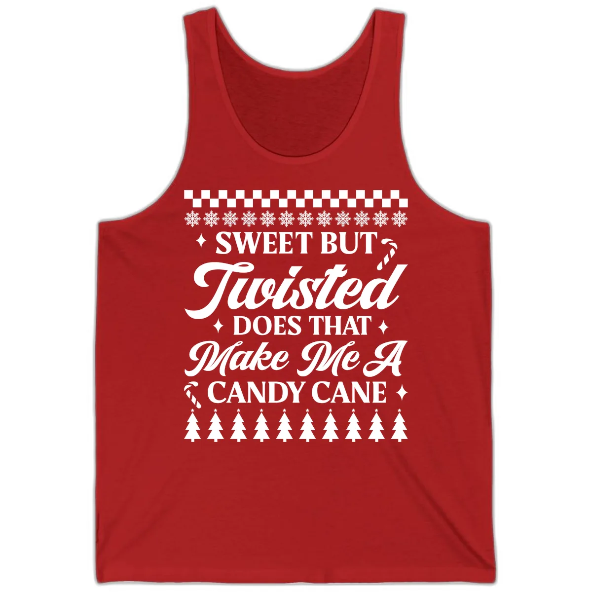 Sweet But Twisted Candy Cane Tank in Red