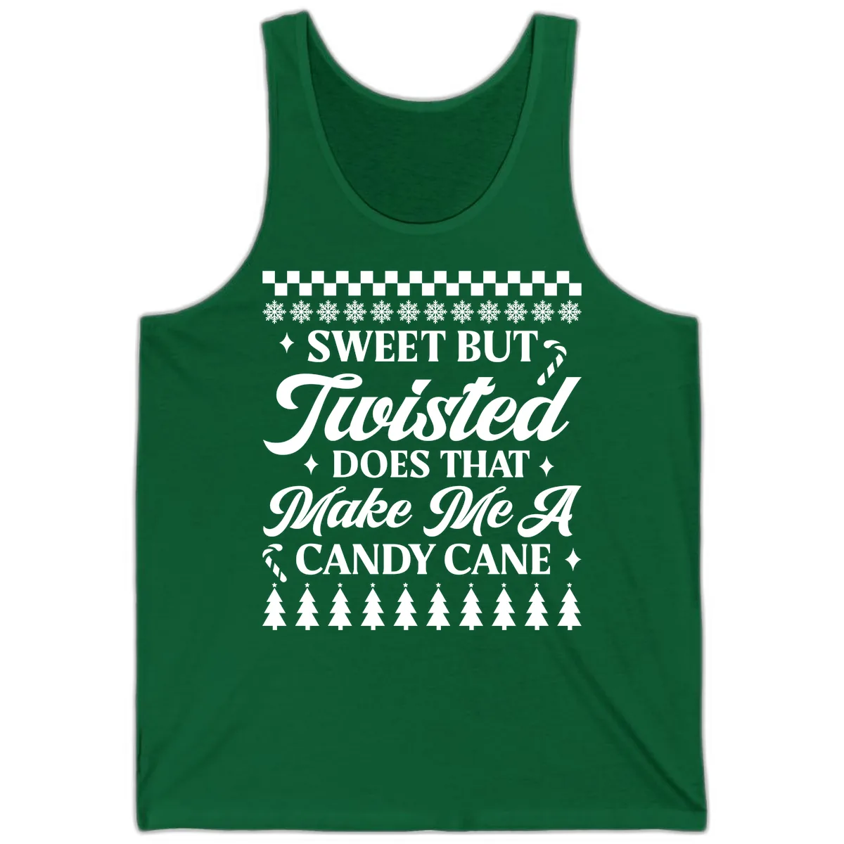 Sweet But Twisted Candy Cane Tank in Kelly