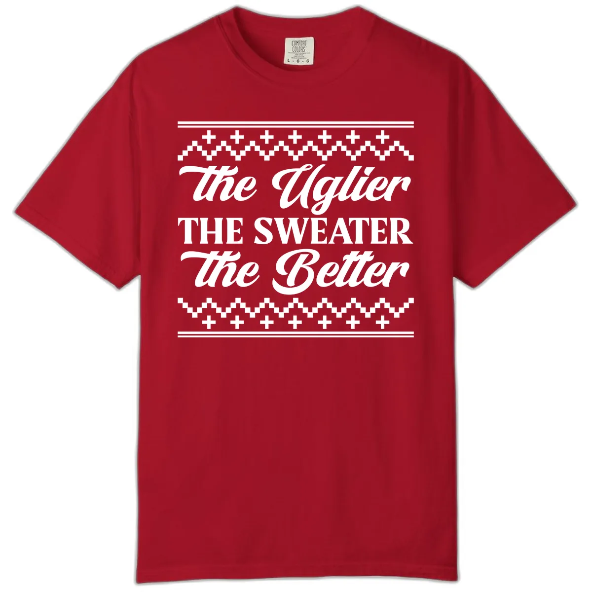 The Uglier The Sweater The Better Comfort Color in Red