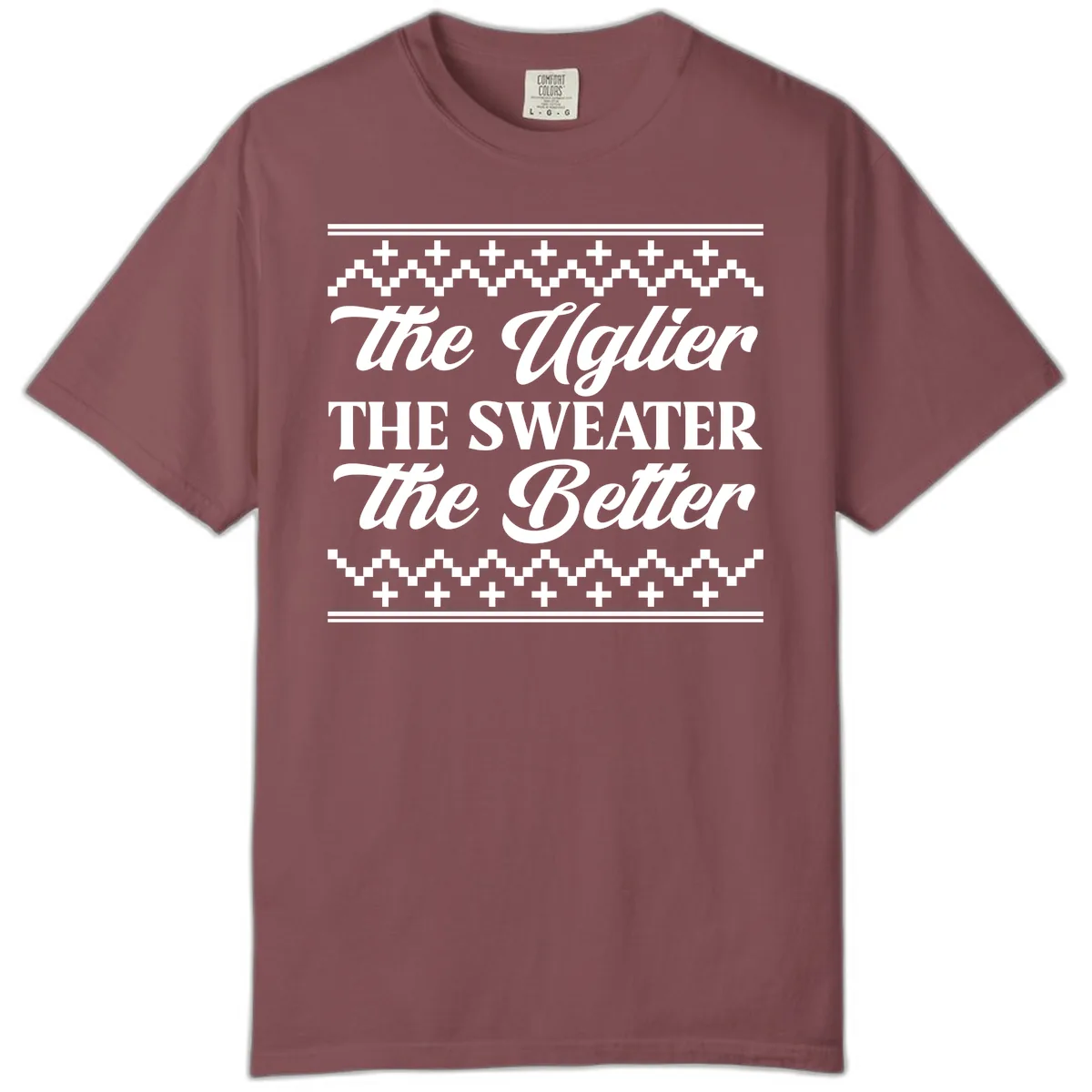 The Uglier The Sweater The Better Comfort Color in Brick
