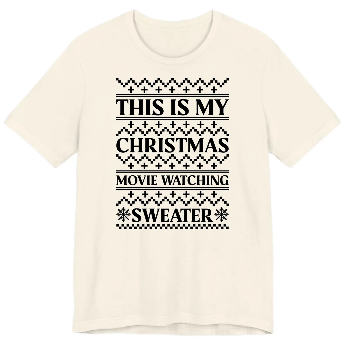 This Is My Christmas Movie Watching Sweater Premium T-Shirt in Natural