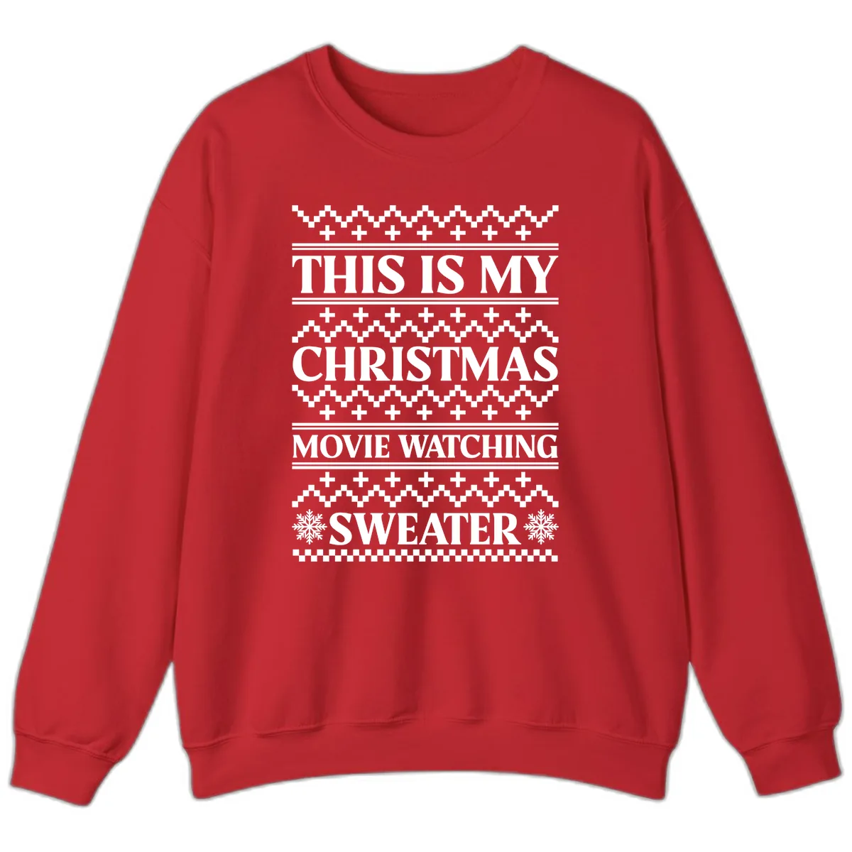 This Is My Christmas Movie Watching Sweater Sweatshirt in Red