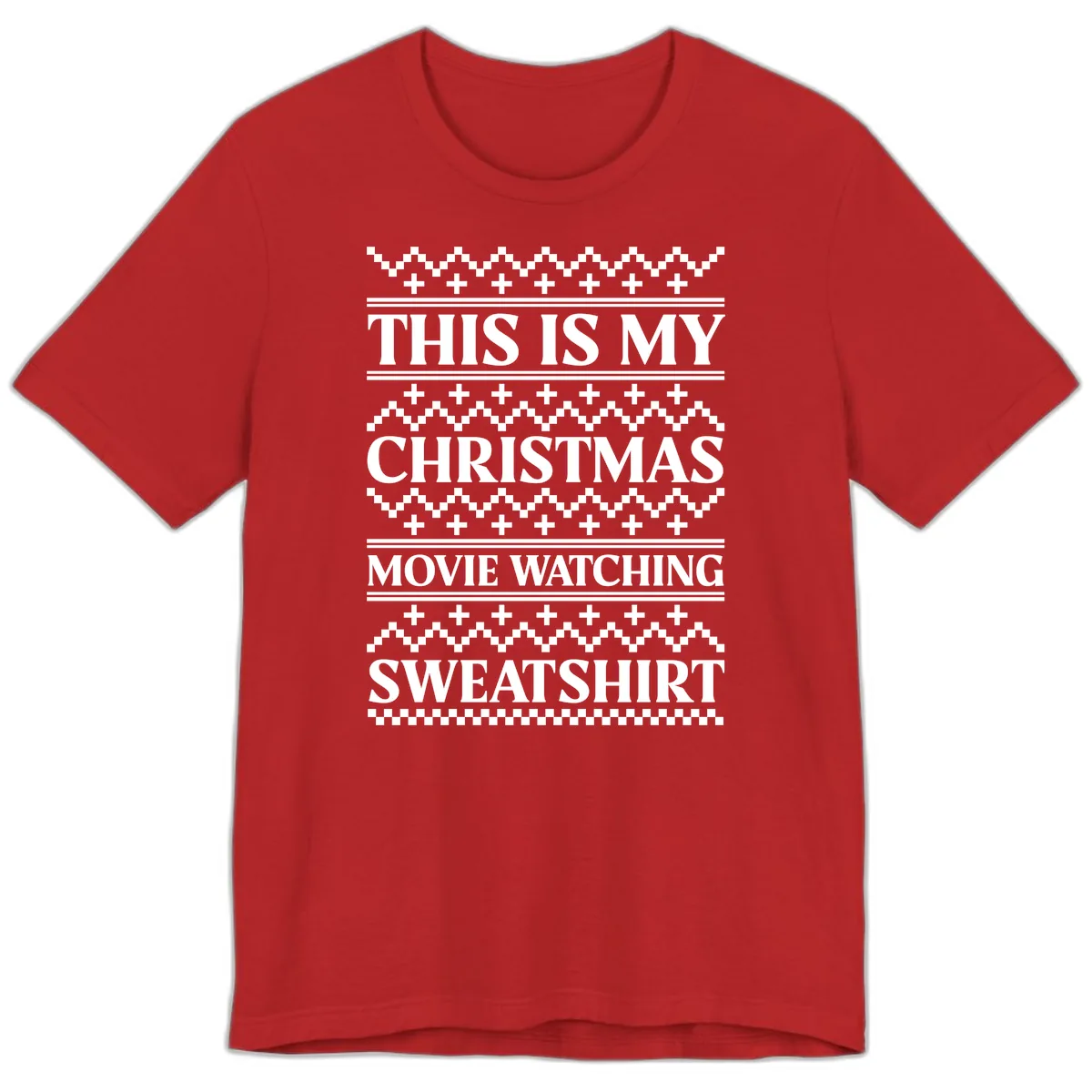My Christmas Movie Watching Sweatshirt Premium T-Shirt in Red