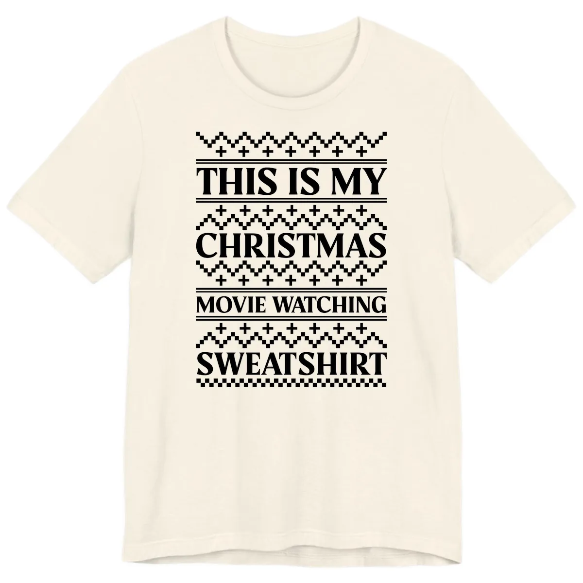 My Christmas Movie Watching Sweatshirt Premium T-Shirt in Natural