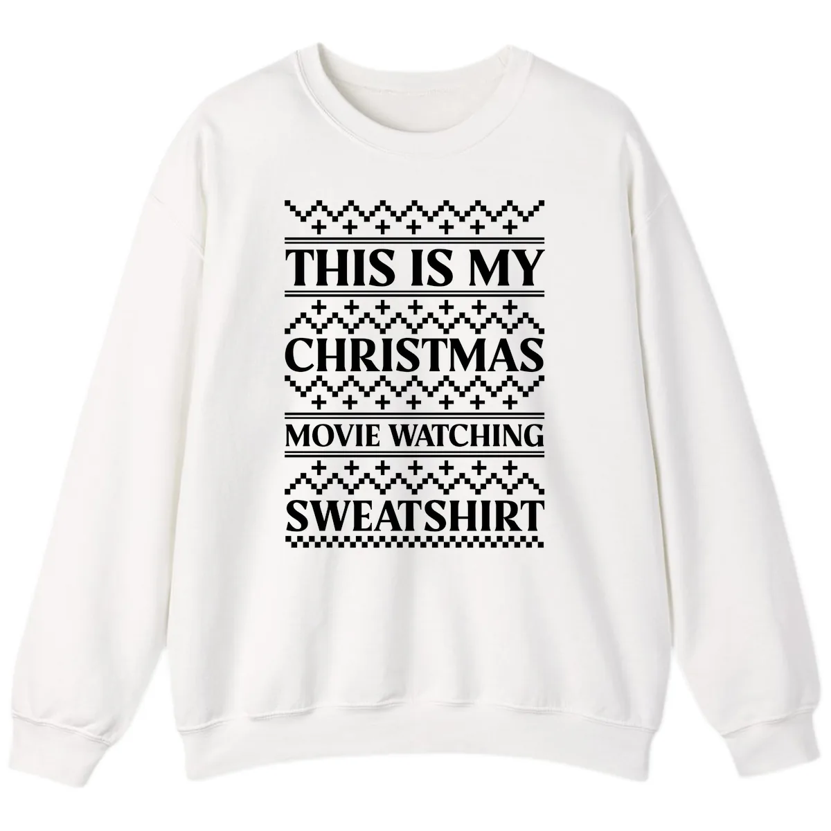 My Christmas Movie Watching Sweatshirt Sweatshirt in White