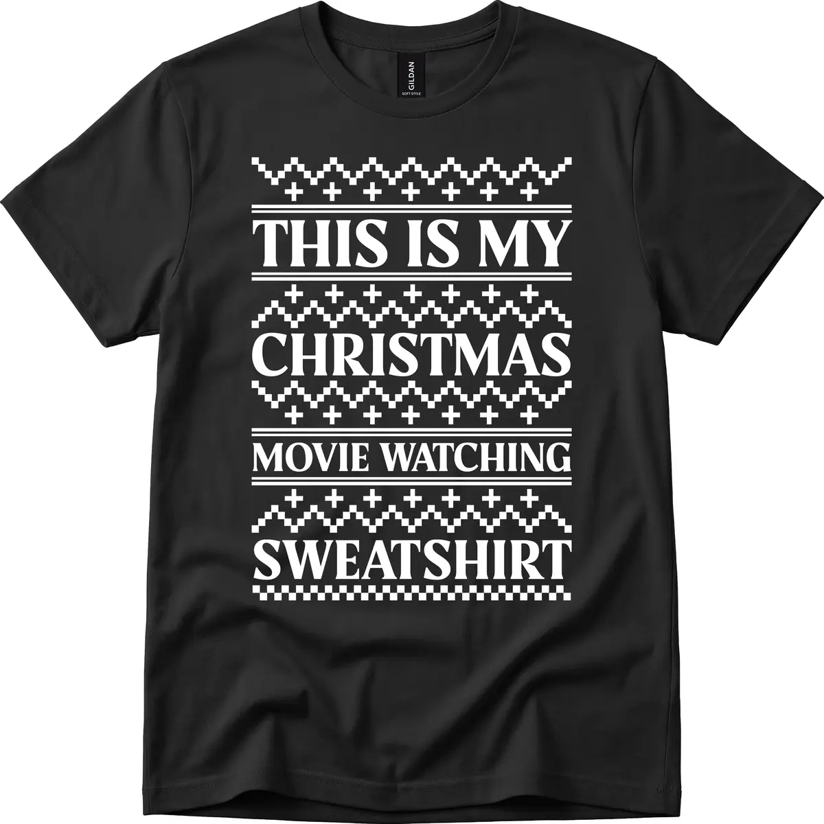 My Christmas Movie Watching Sweatshirt T-Shirt in Black