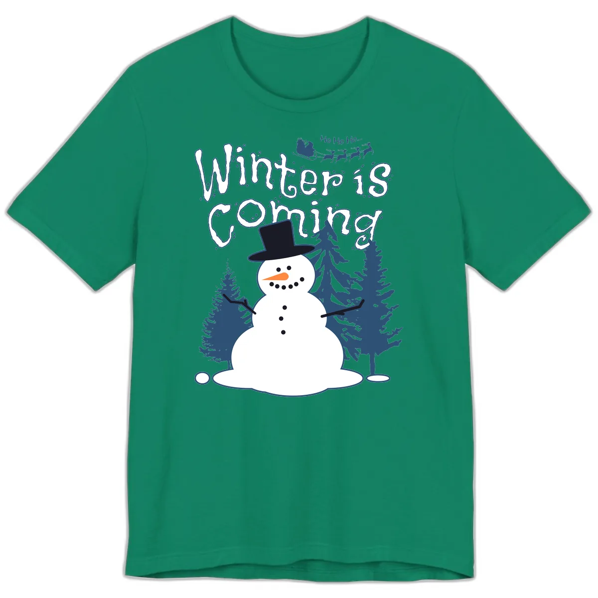 Winter Is Coming Snowman Premium T-Shirt in Kelly