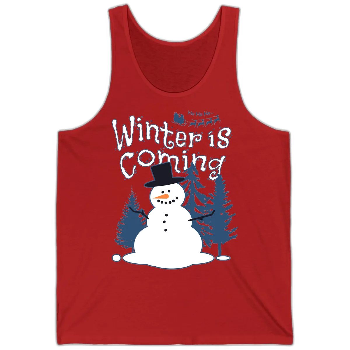 Winter Is Coming Snowman Tank in Red