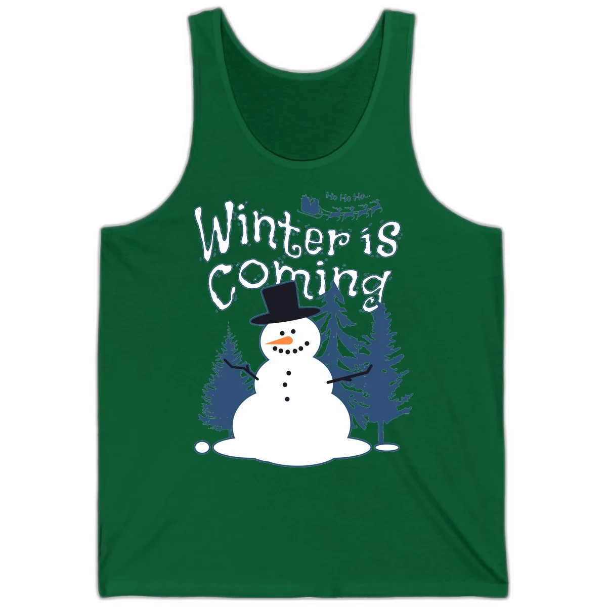 Winter Is Coming Snowman Tank in Kelly