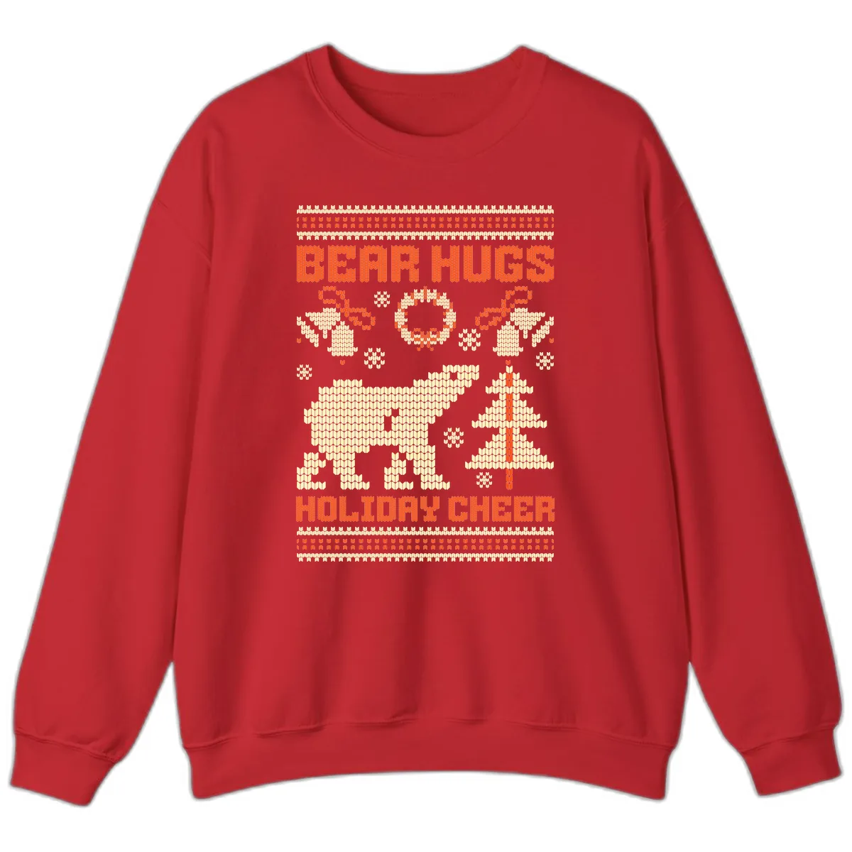 Bear Hugs Holiday Cheer Sweater Sweatshirt in Red