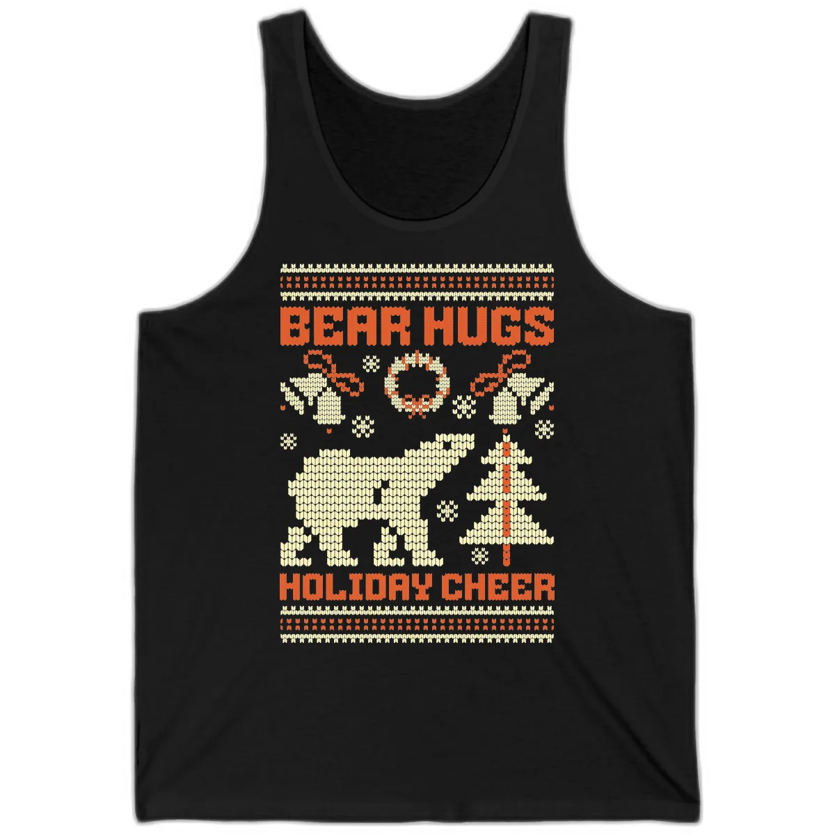 Bear Hugs Holiday Cheer Sweater Tank in Black