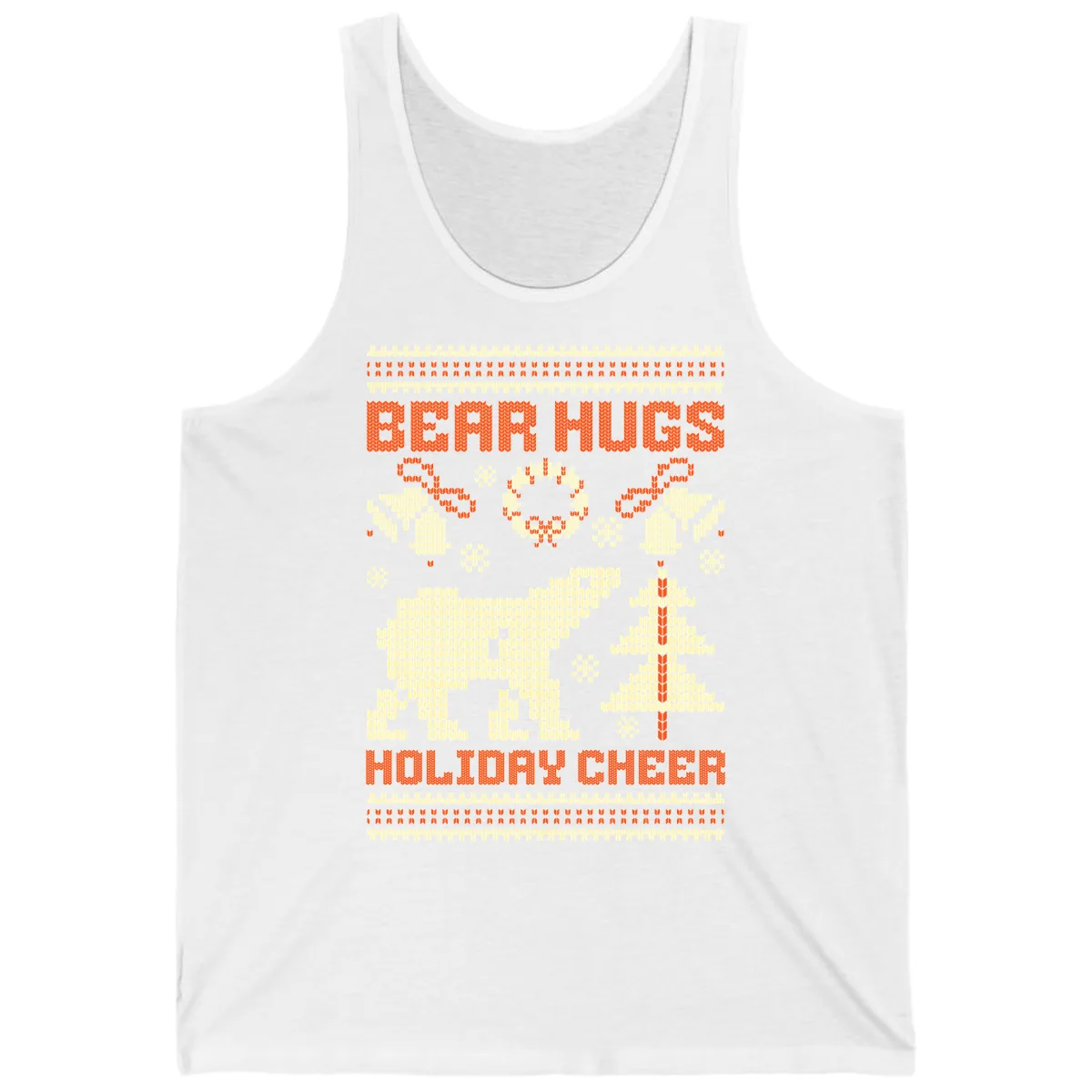 Bear Hugs Holiday Cheer Sweater Tank in White