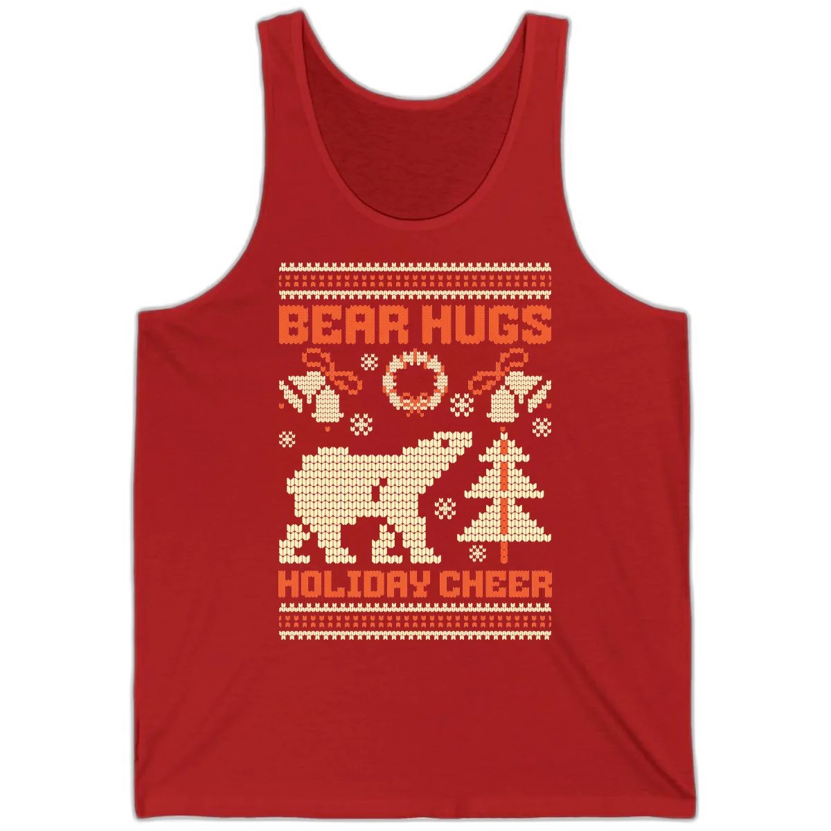 Bear Hugs Holiday Cheer Sweater Tank in Red