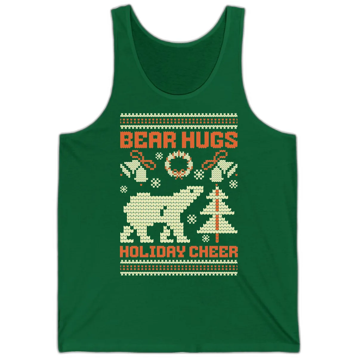 Bear Hugs Holiday Cheer Sweater Tank in Kelly