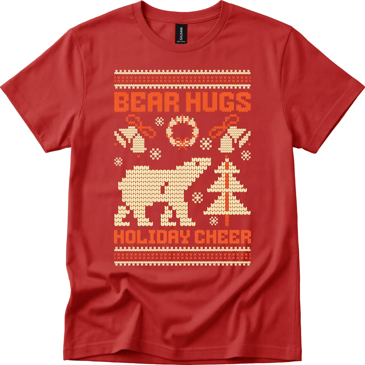 Bear Hugs Holiday Cheer Sweater T-Shirt in Red