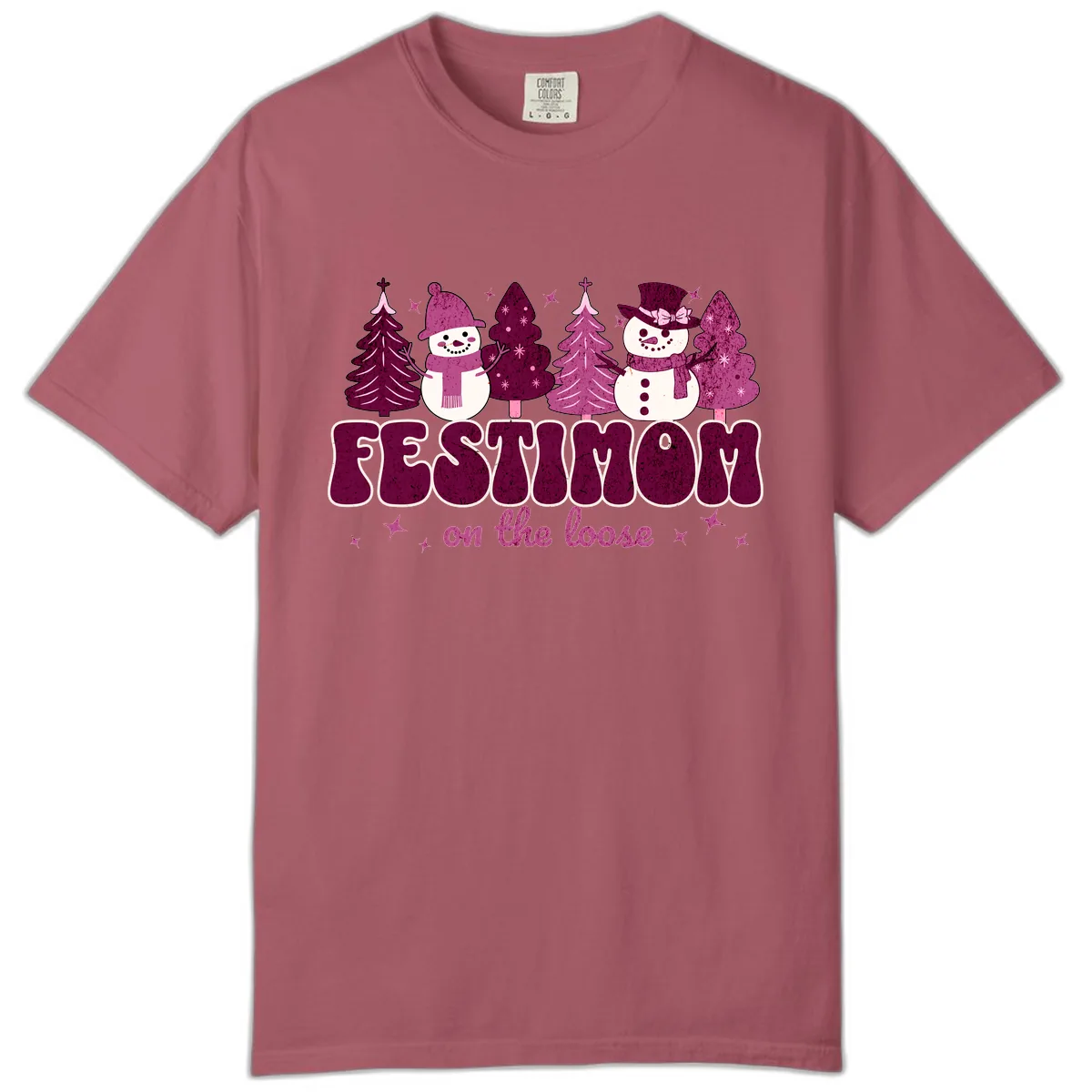 Festivus Mom On The Loose Comfort Color in Crimson