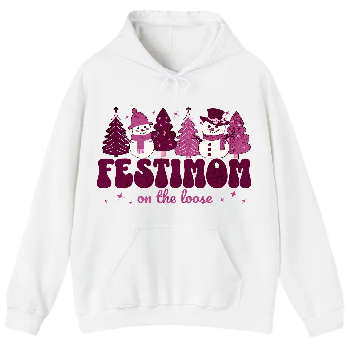 Festivus Mom On The Loose Hoodie in White
