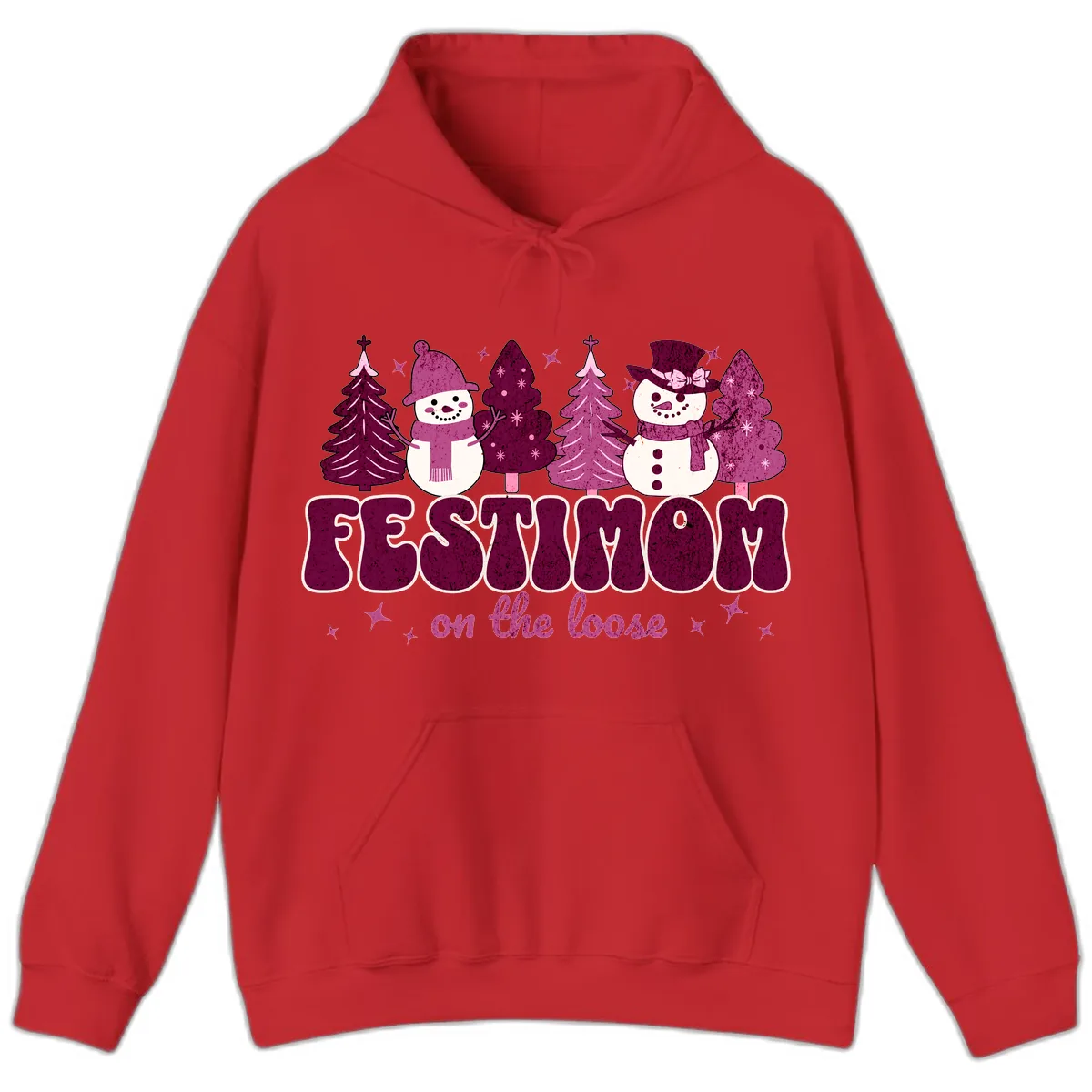 Festivus Mom On The Loose Hoodie in Red
