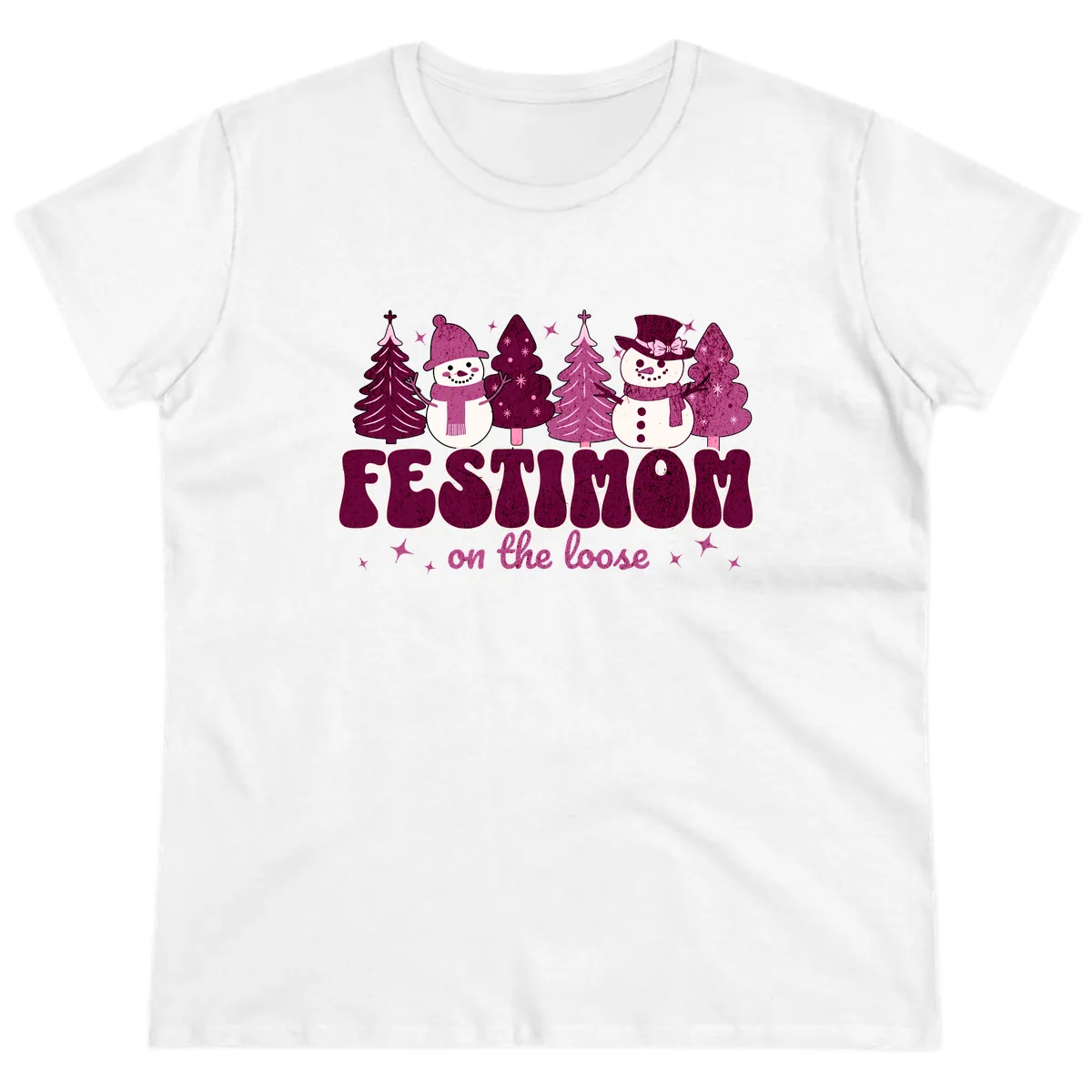 Festivus Mom On The Loose Ladies Tee in White