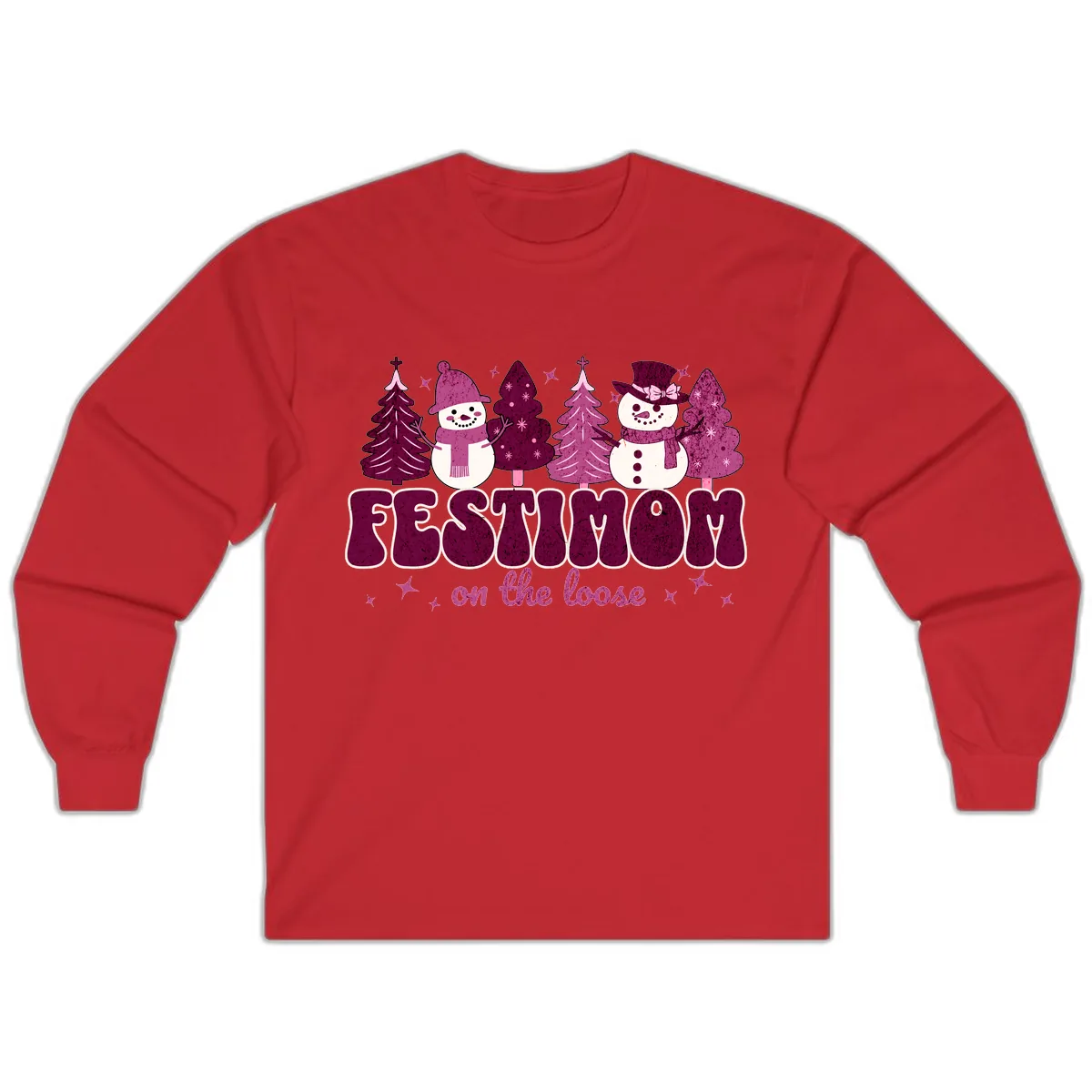 Festivus Mom On The Loose Long Sleeve in Red