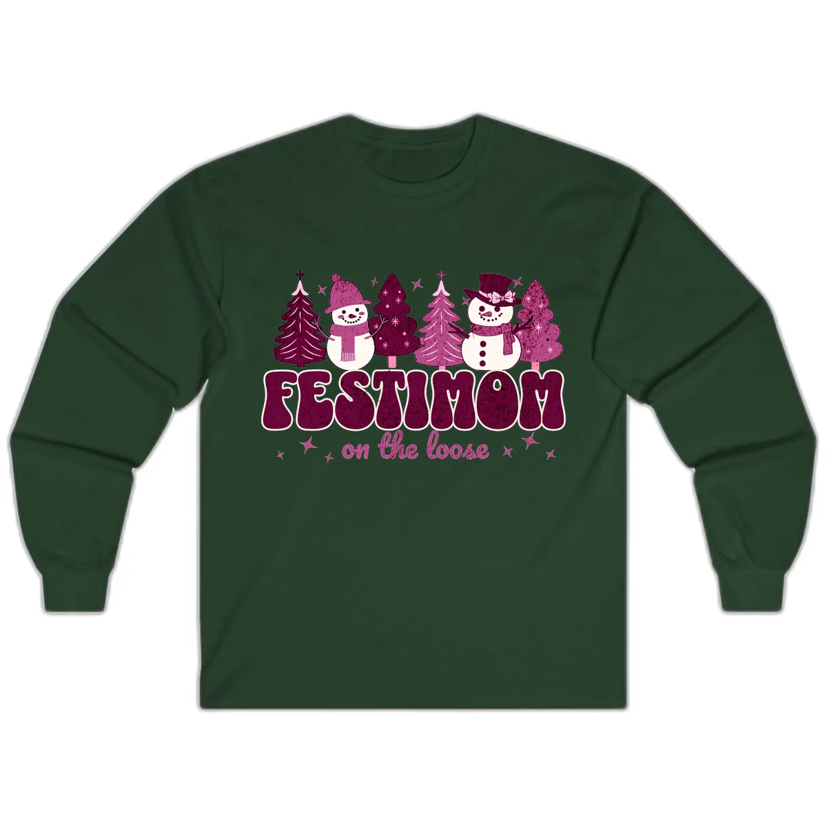 Festivus Mom On The Loose Long Sleeve in Forest Green