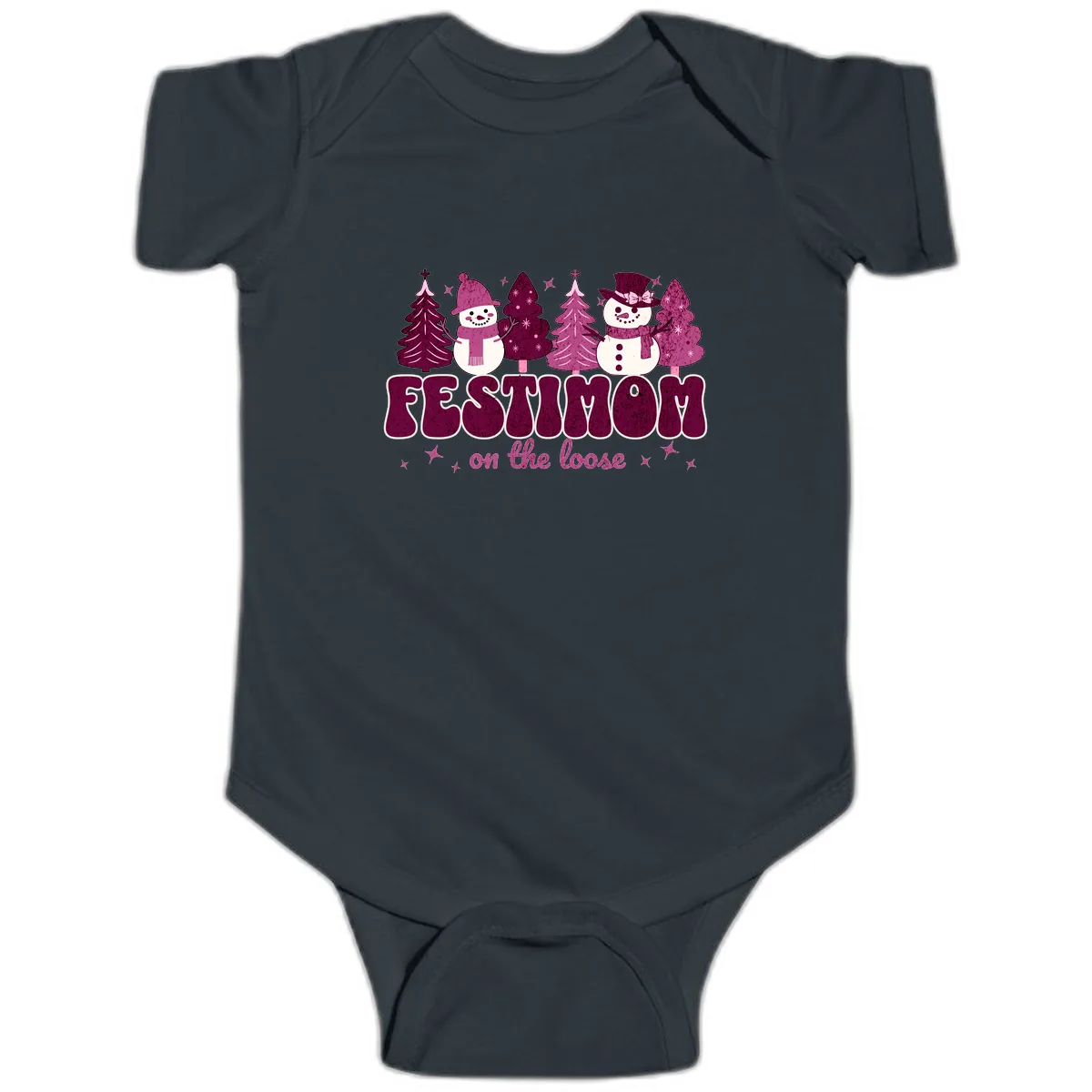 Festivus Mom On The Loose Baby Onesie in Black