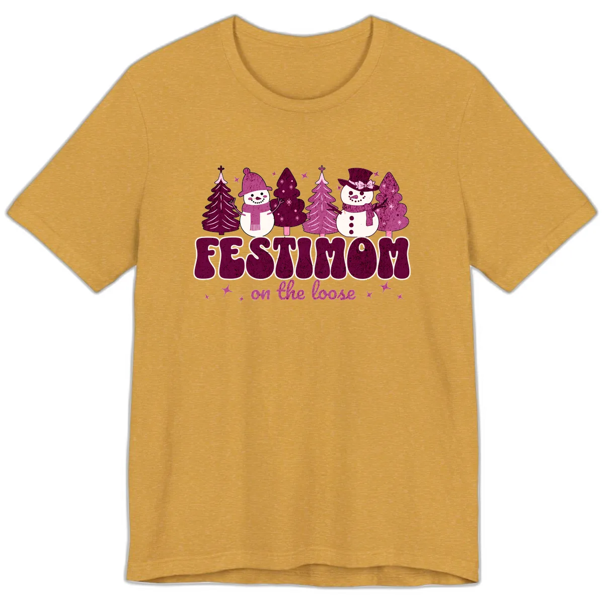 Festivus Mom On The Loose Premium T-Shirt in Heather Mustard