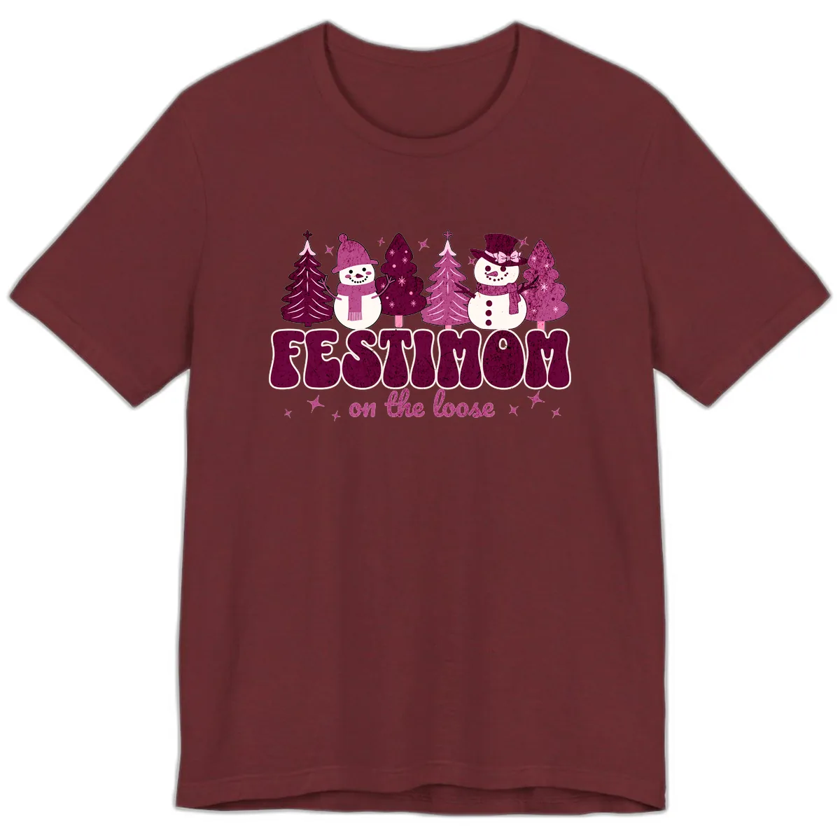 Festivus Mom On The Loose Premium T-Shirt in Heather Cardinal