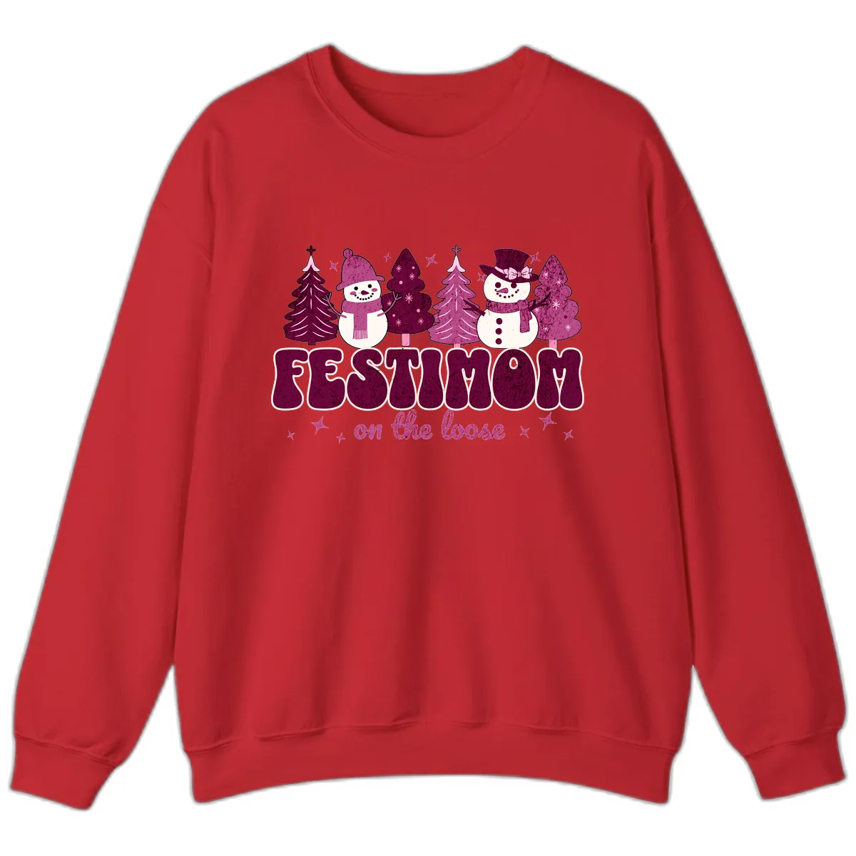 Festivus Mom On The Loose Sweatshirt in Red
