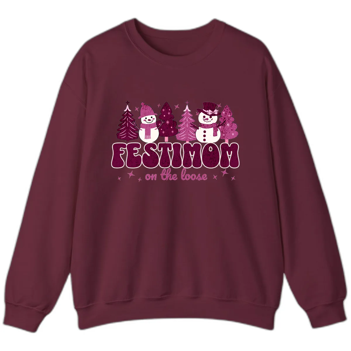 Festivus Mom On The Loose Sweatshirt in Maroon