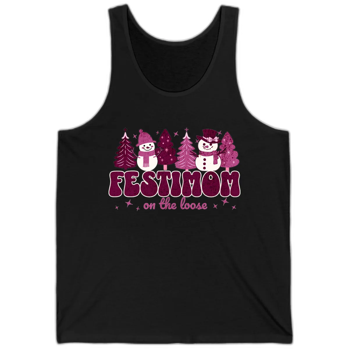 Festivus Mom On The Loose Tank in Black