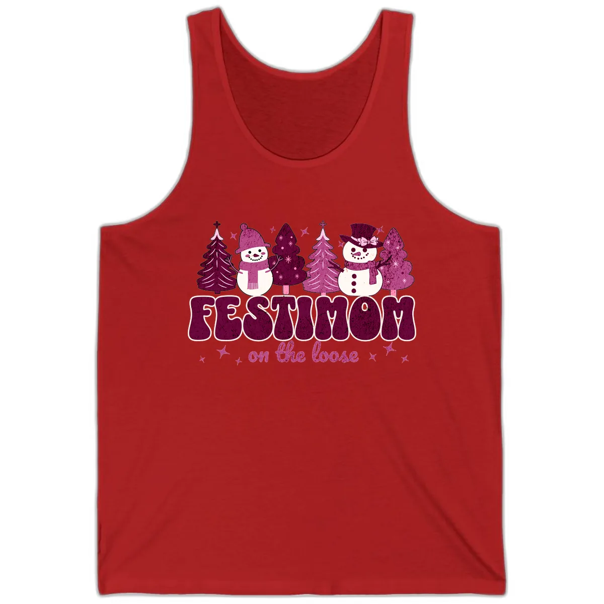 Festivus Mom On The Loose Tank in Red