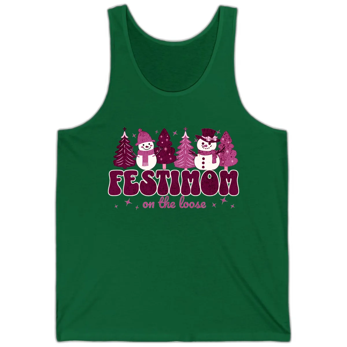 Festivus Mom On The Loose Tank in Kelly