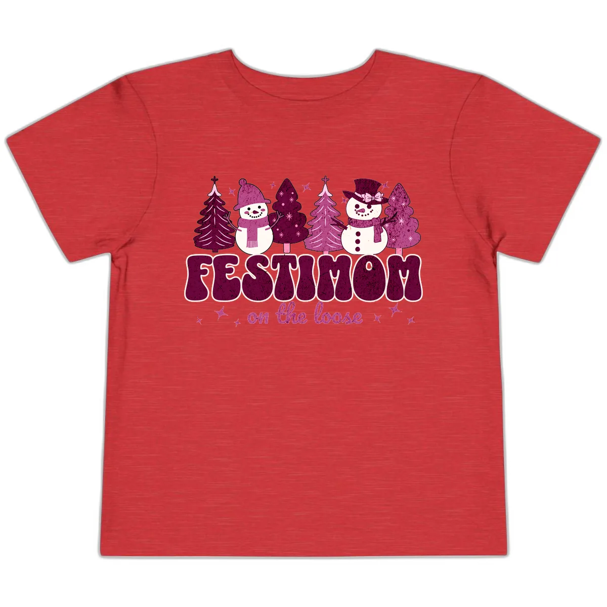 Festivus Mom On The Loose Toddler T-Shirt in Heather Red