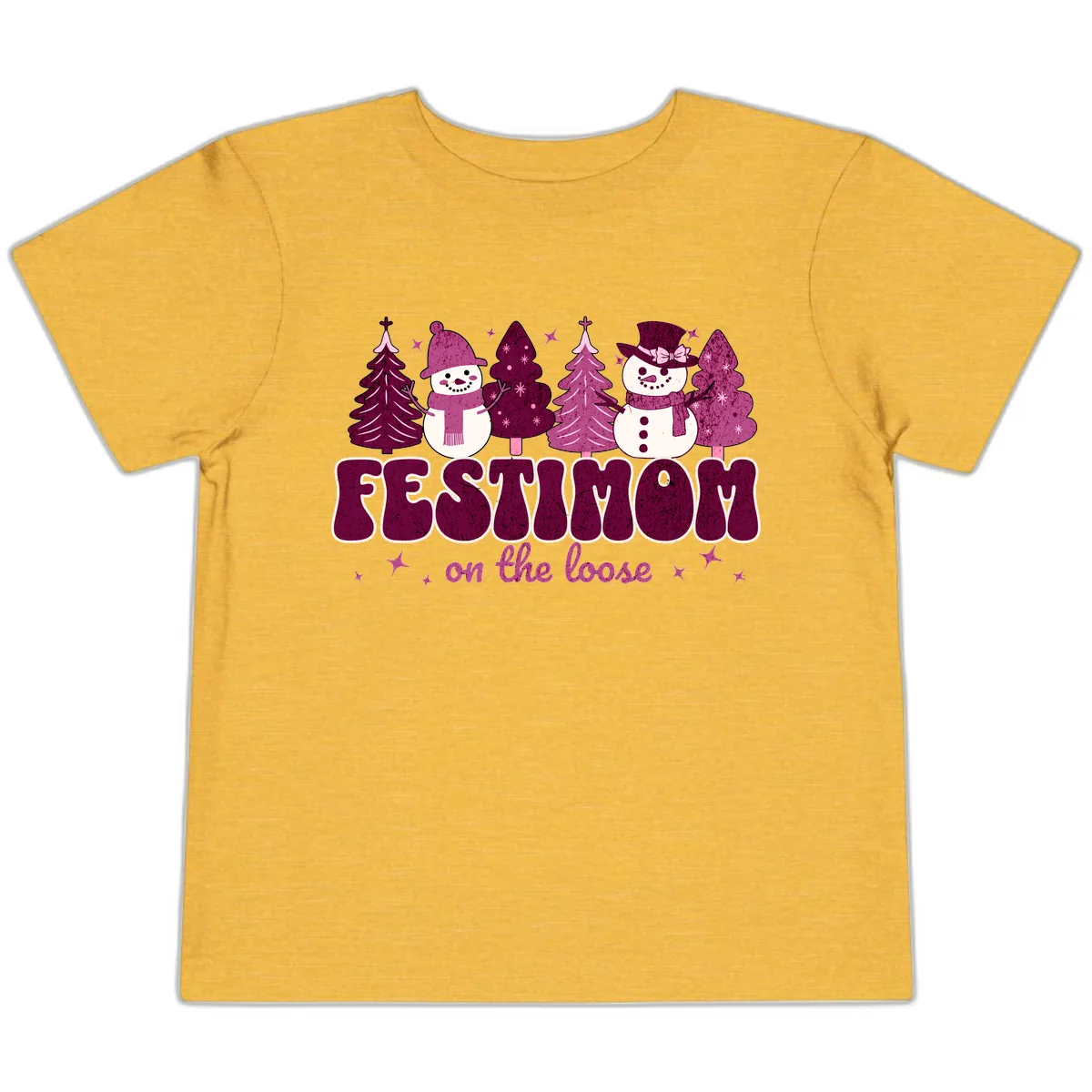 Festivus Mom On The Loose Toddler T-Shirt in Heather Yellow Gold